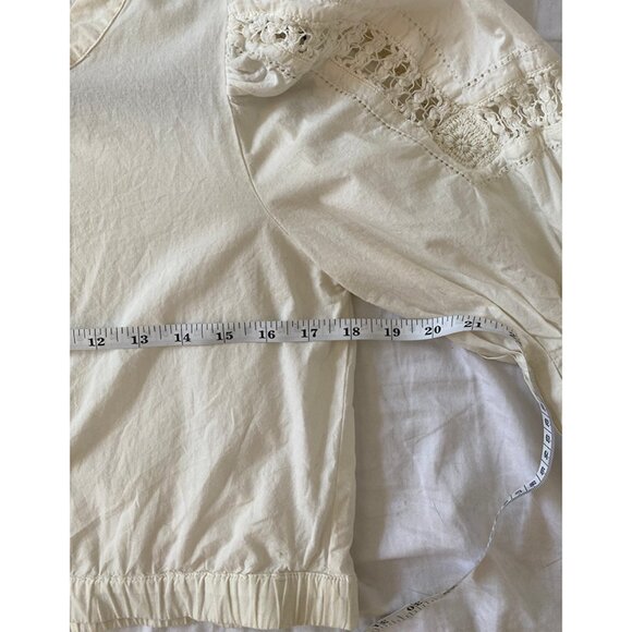 ✨  Sea NY Puff Sleeve Blouse – Ivory Cotton, Size S - Picture 10 of 11